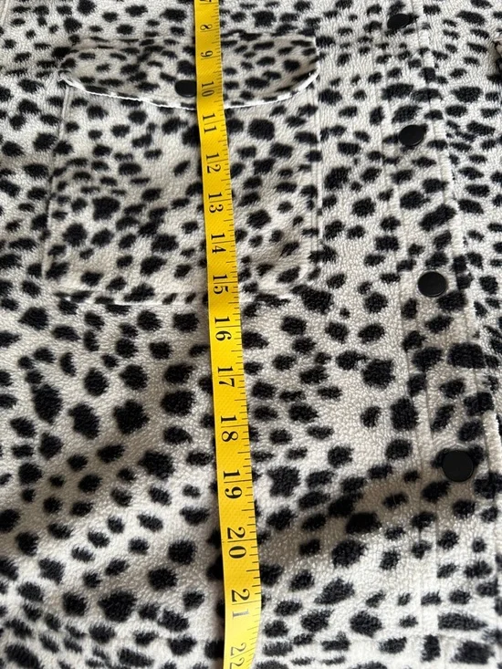 Brixton Women's Bowery Fleece Longsleeve Shirt cheetah-print jacket medium - Picture 12 of 12
